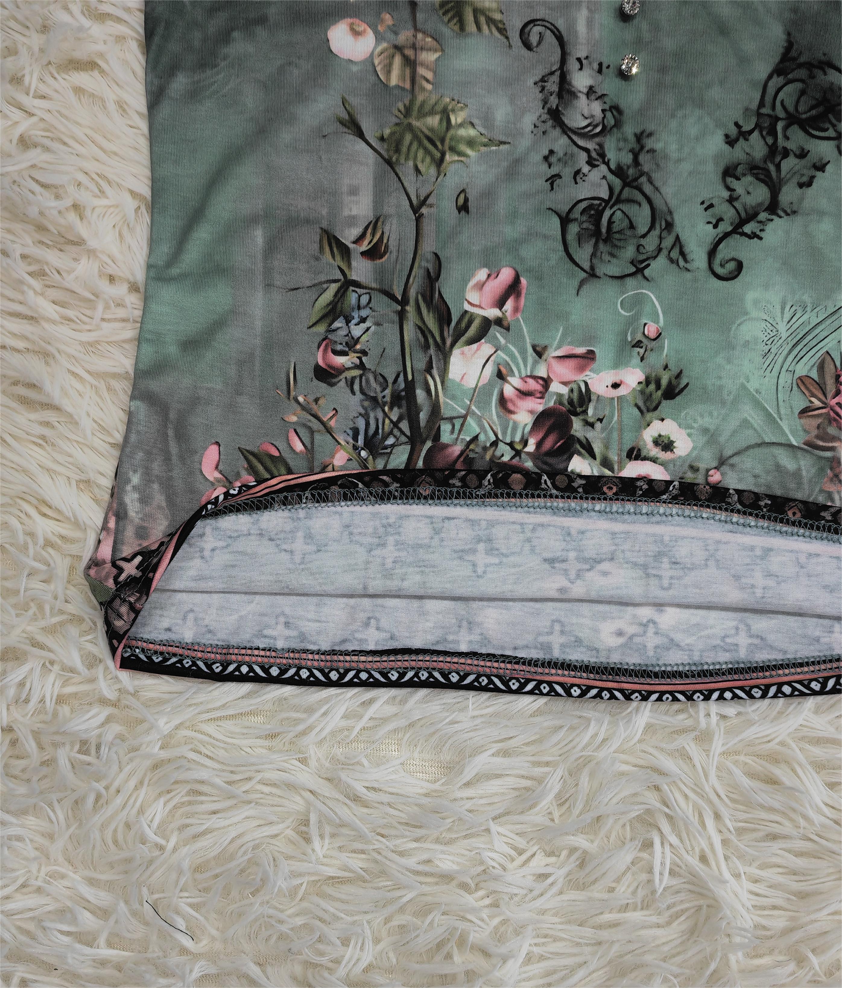 Ärmelloses Tank-Top mit Aquarellblumen-Muster