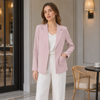 Blazer Damen Mit Revers Ein Knopf Lange Ärmel Für Alle Jahreszeiten | Marcella