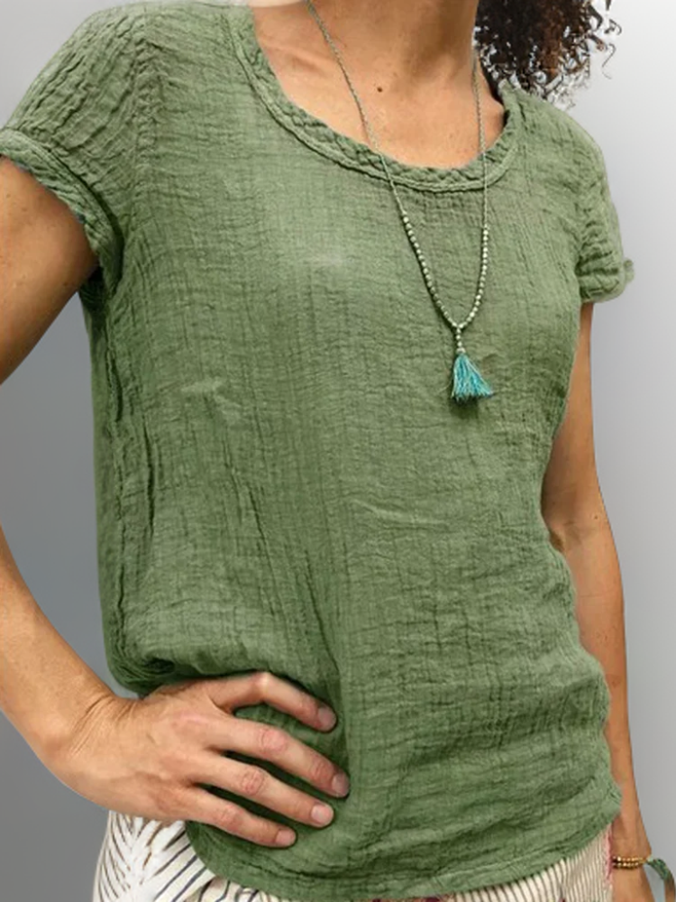 Heidi | Vintage T-Shirt mit Rundsaum