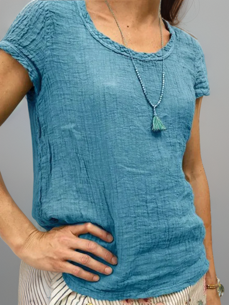 Heidi | Vintage T-Shirt mit Rundsaum