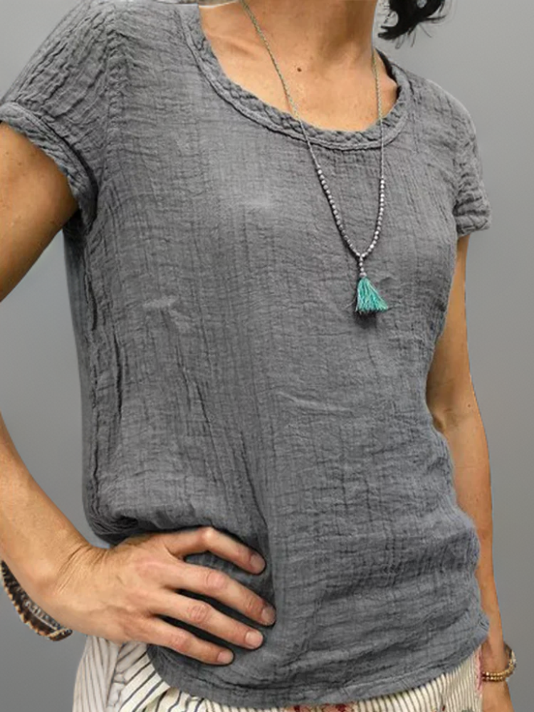 Heidi | Vintage T-Shirt mit Rundsaum