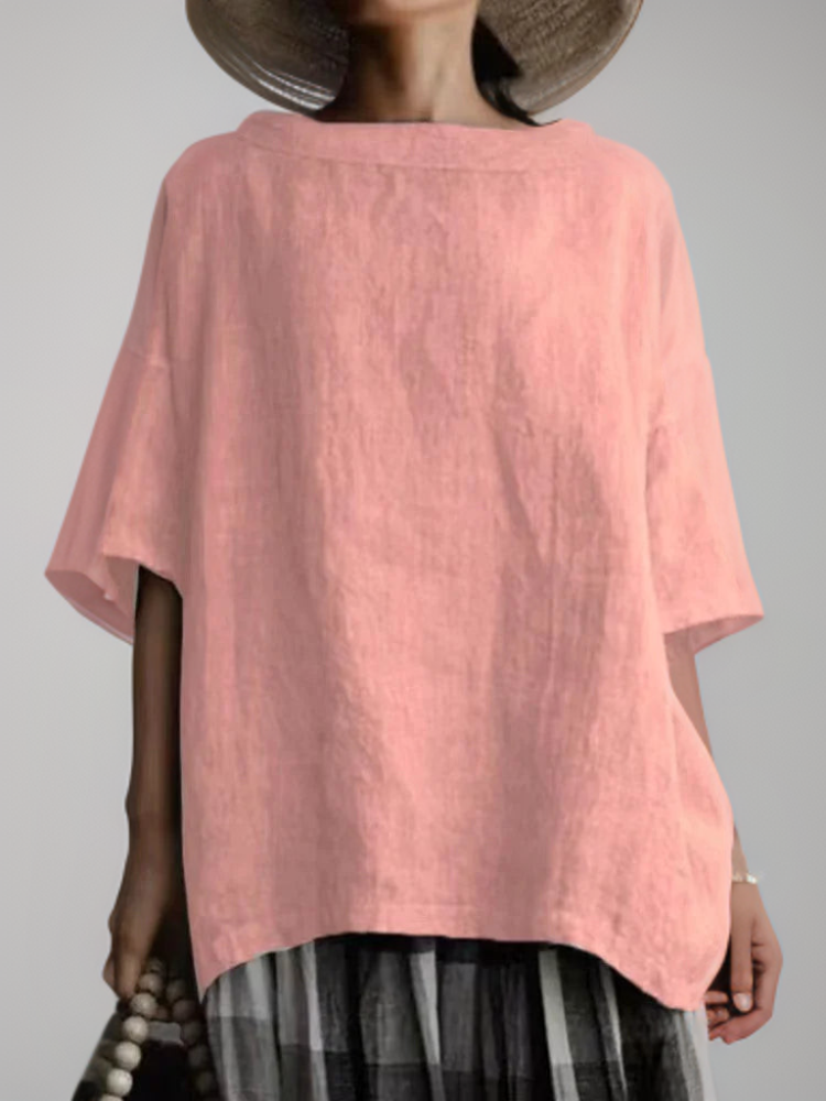 Heidi | Oversized Vintage Tunic with Boat Neckline