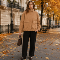 Oversize Blouson für Damen mit Stehkragen und Klapptaschen im Herbst | Tania